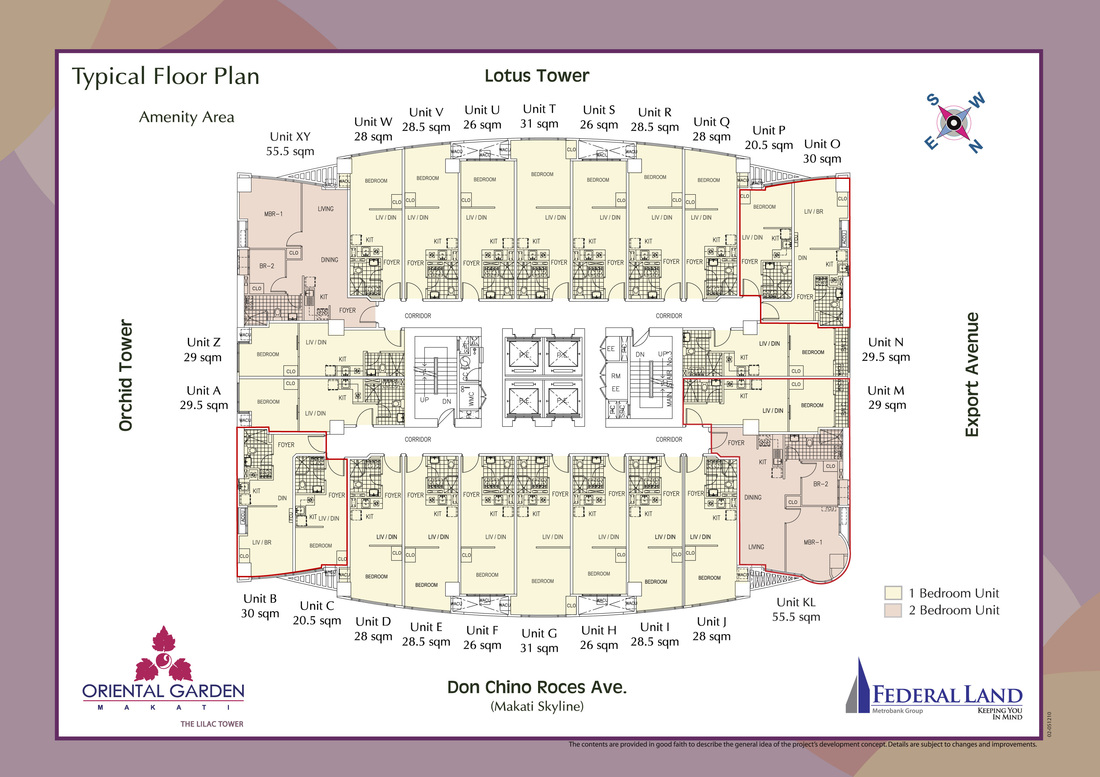 floor plan - one lilac place at oriental garden makati